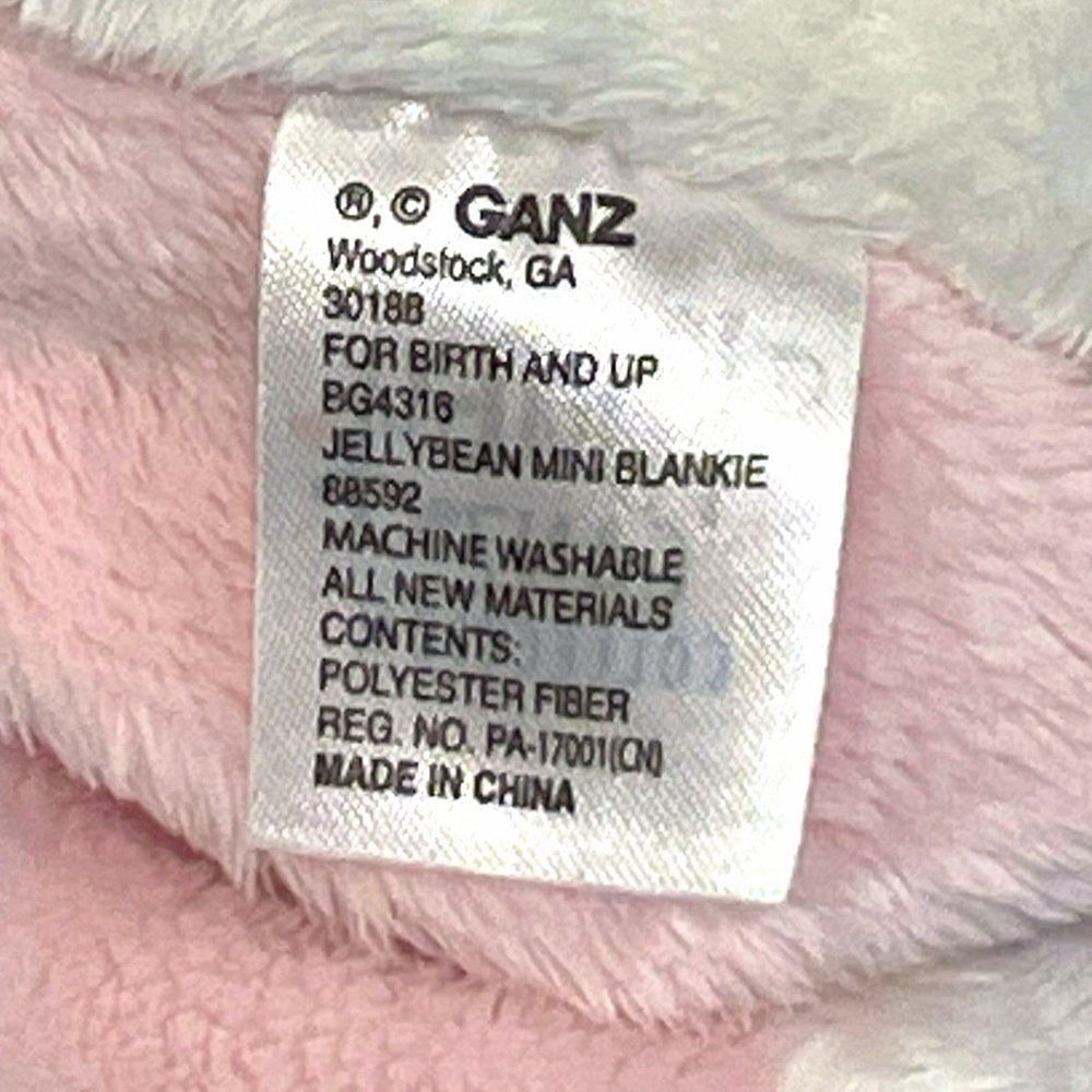 Baby Ganz Jellybean Elephant Lovey Plush Mini Blankie She is Fierce Pink NWT - Picture 10 of 13